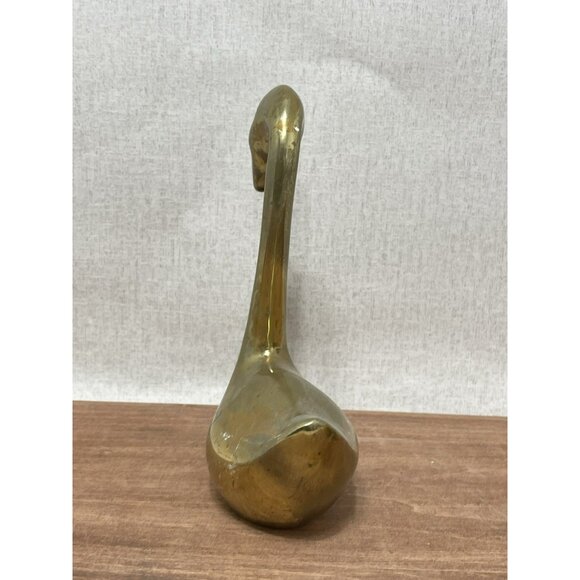 Vintage Mid Century Brass Swan Figurine 6" - Picture 7 of 7